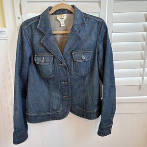 Talbots Denim Vintage Tag Button Front Classic Jean Jacket Women’s Size 10